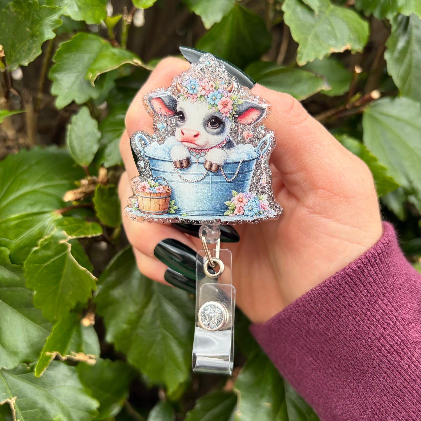 Cow Bubbles Badge Reel