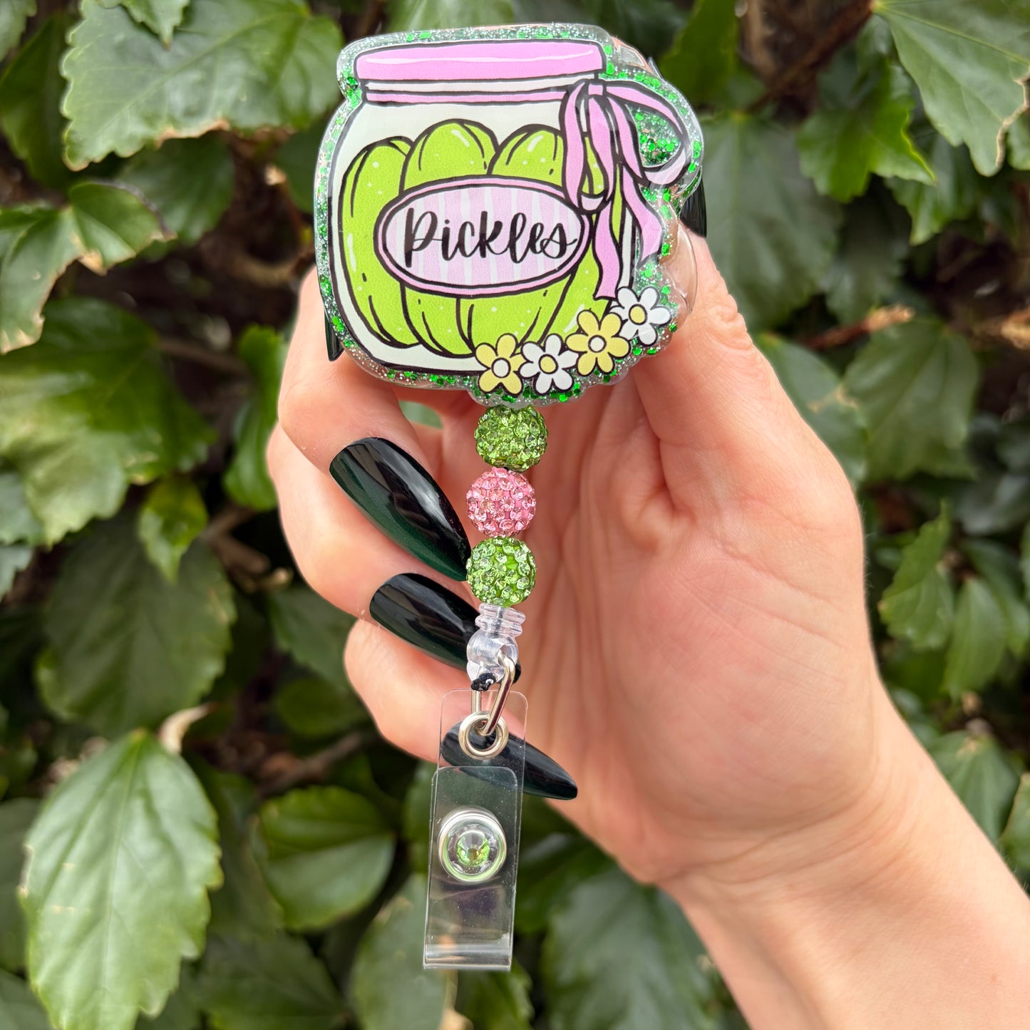Pickle Jar Badge Reel