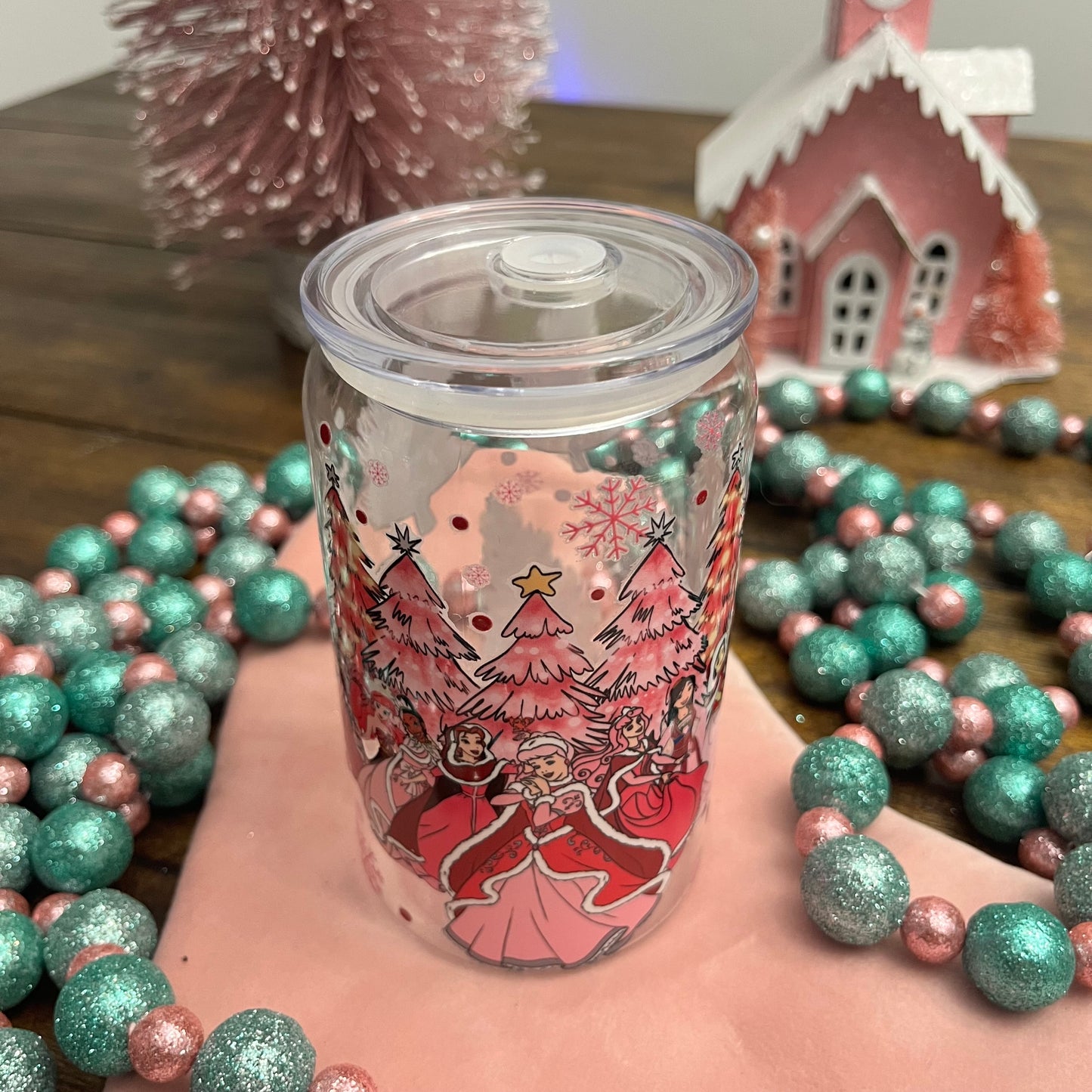 Kids Pink Disny Xmas Cup