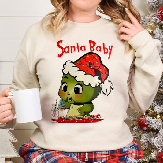Santa Baby Grinch Sweater