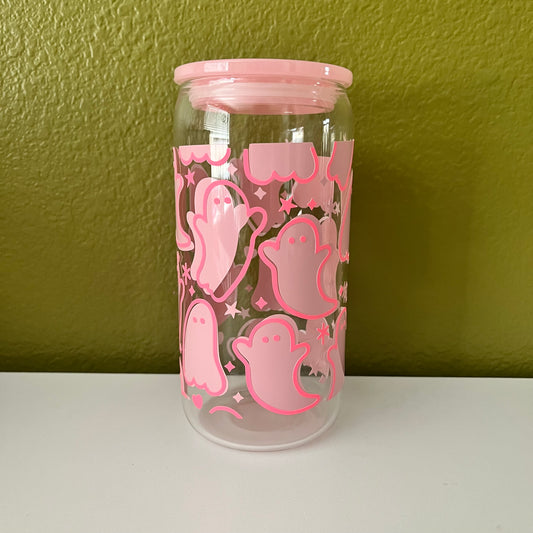 Pink Ghost Glow in Dark Cup