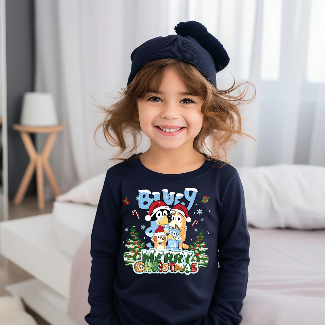 Kids Blue Family Xmas Sweater