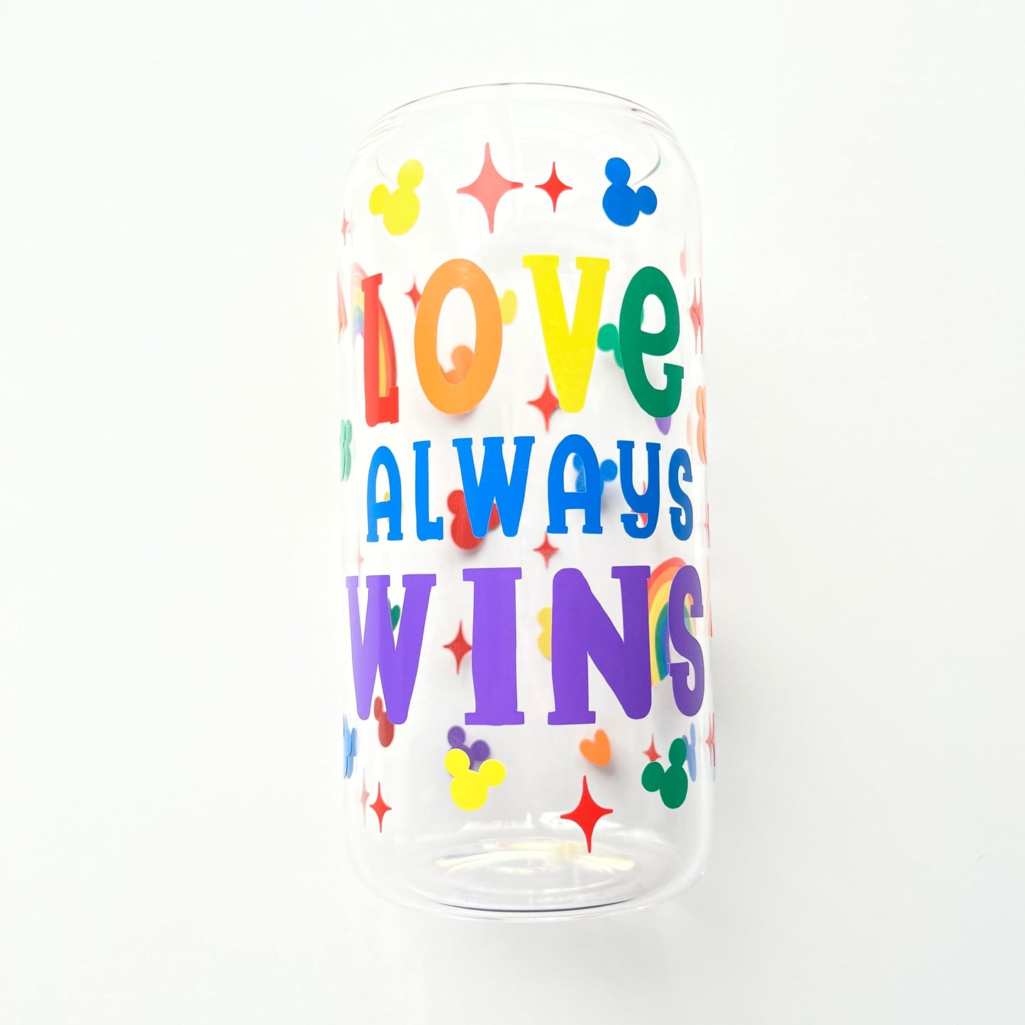 Love Always Wins Mouse Glass Cup