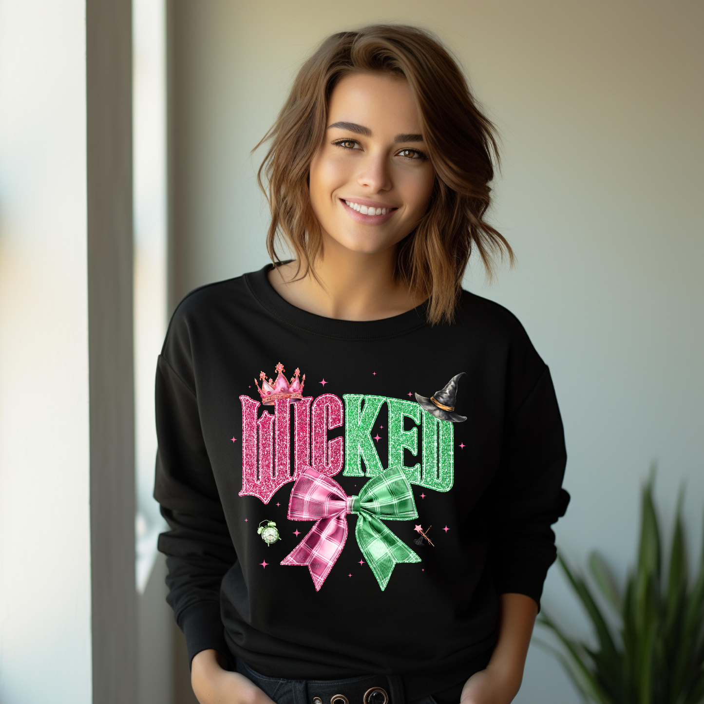 Pink and Green Glitter