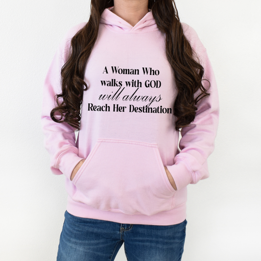 Woman with God - Destination Glitter Shirt or Hoodie