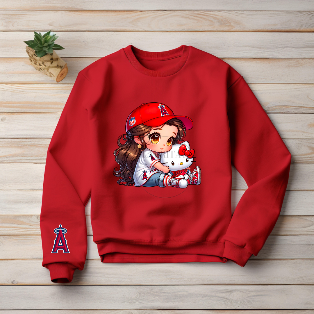 Red Baseball HK with Brown Hair