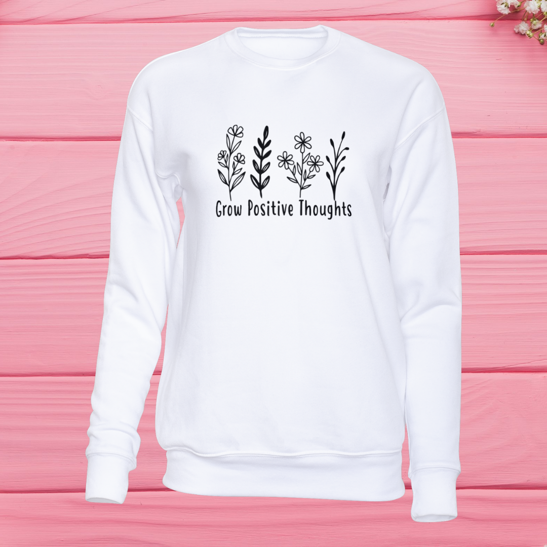 Grow Positive Thoughts - White