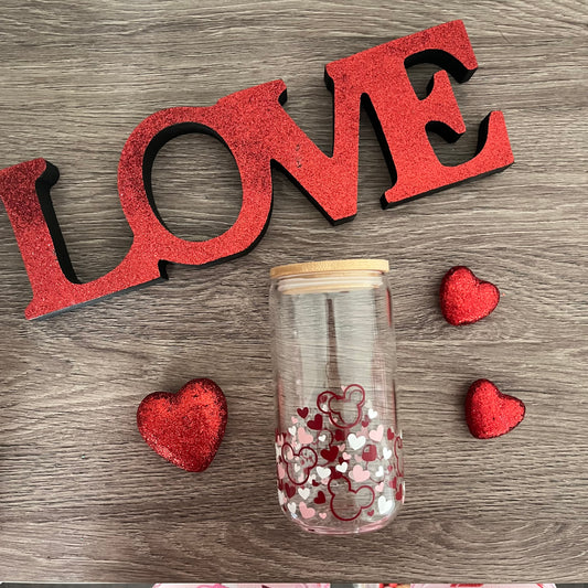 Mouse Love Glass Cup