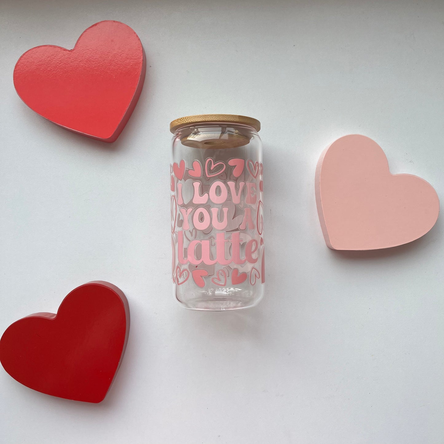 Love You a Latte Glass Cup