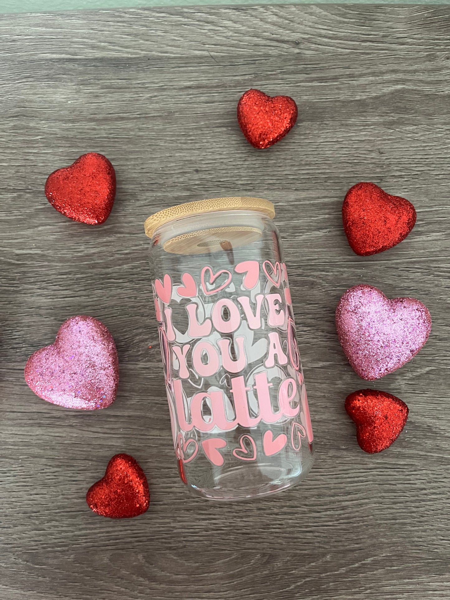Love You a Latte Glass Cup