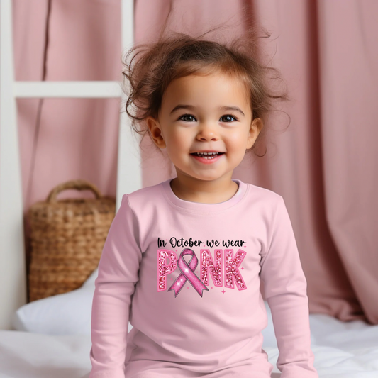 Kids October Pink Ribbon