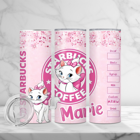 Pink Sassy Cat Tumbler