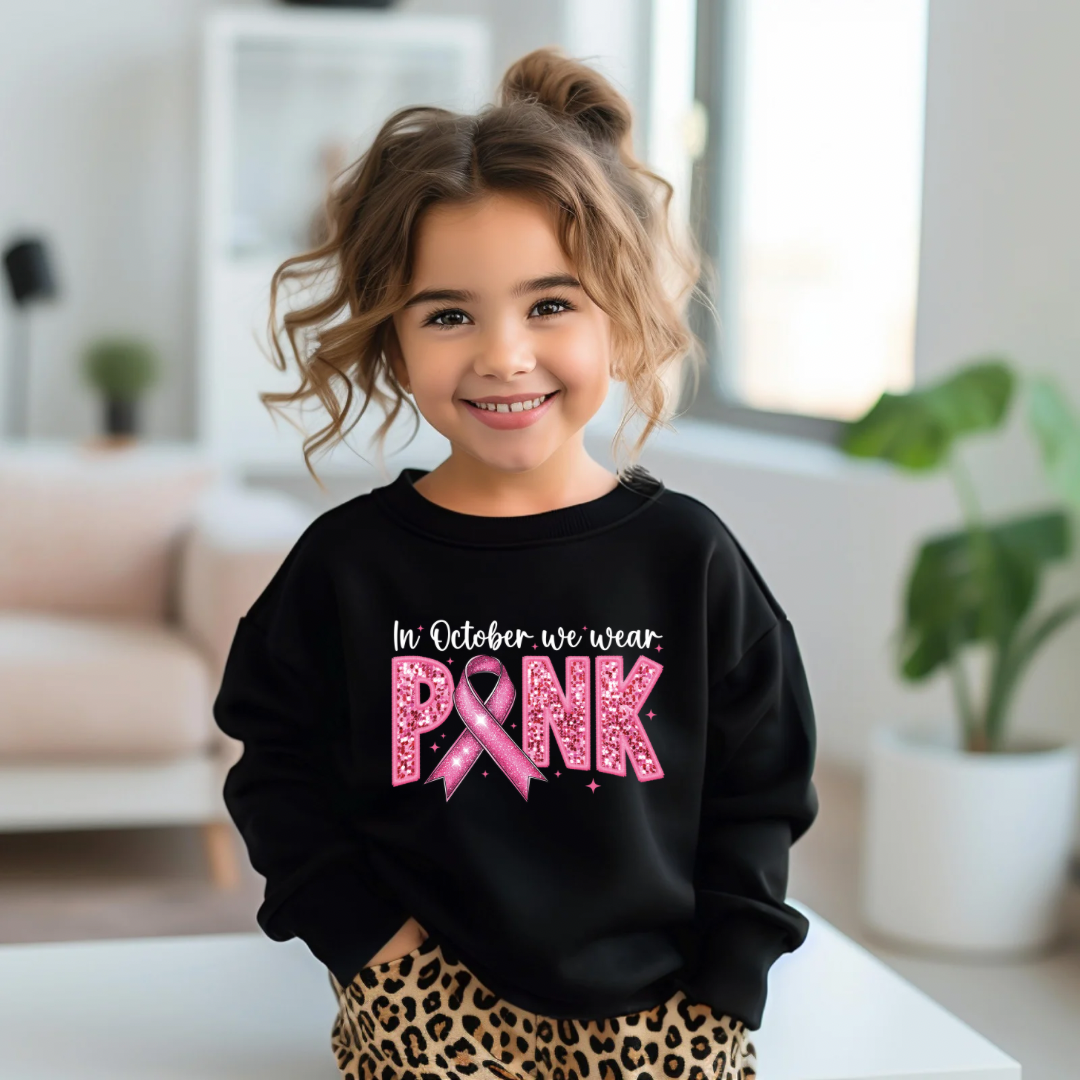 Kids October Pink Ribbon