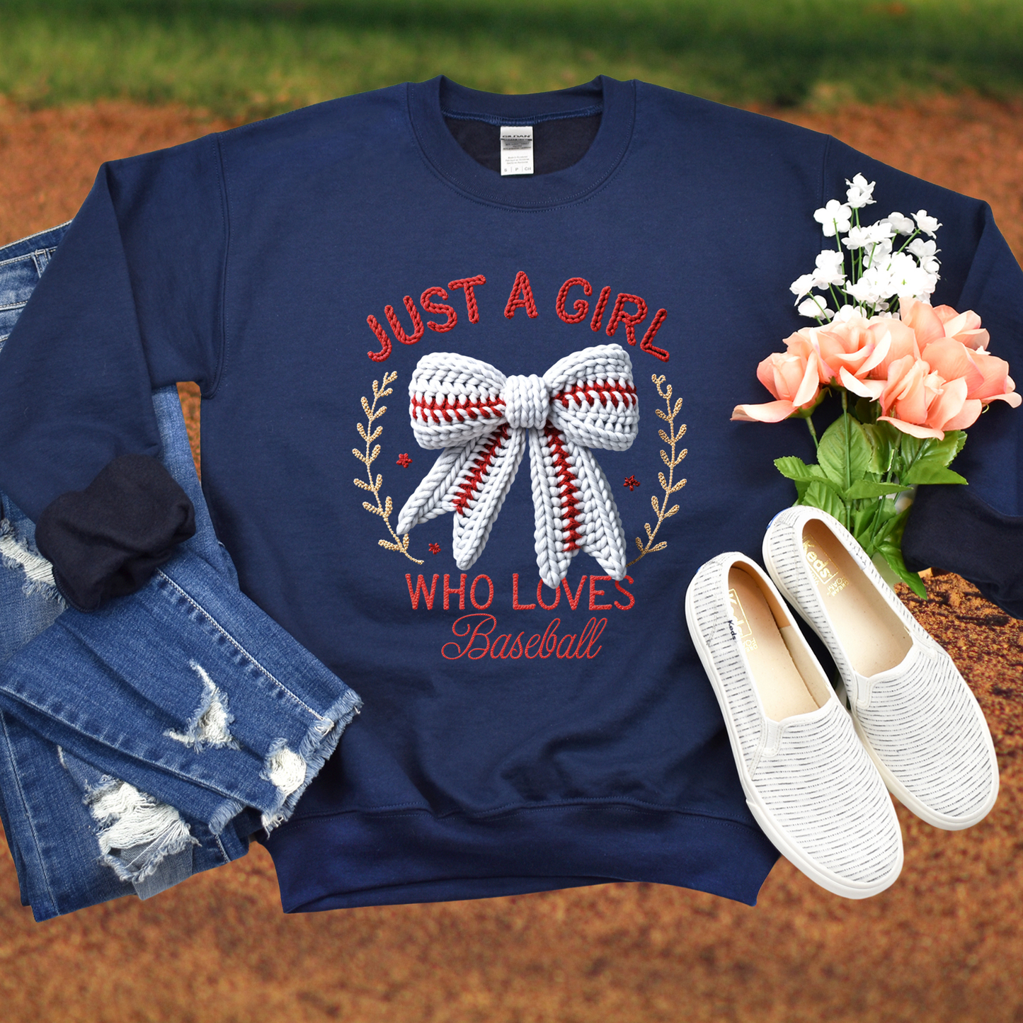 Just a Girl & Baseball Yarn Effect