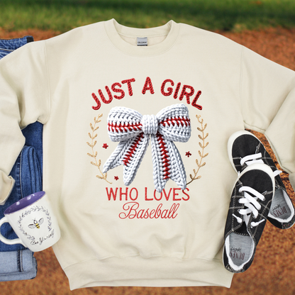Just a Girl & Baseball Yarn Effect