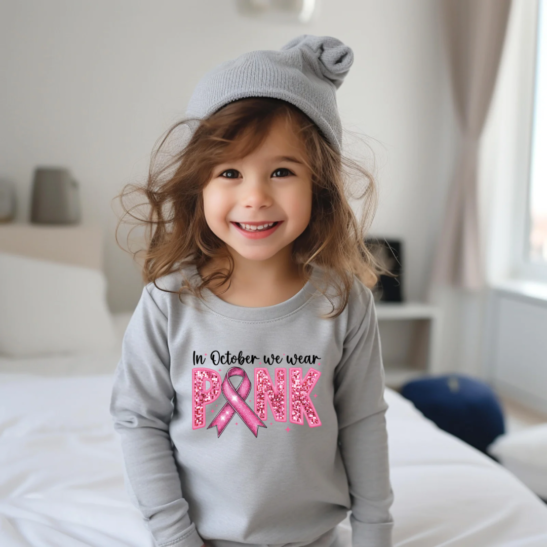 Kids October Pink Ribbon