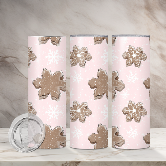 Pink Gingerbread Cookies Tumbler