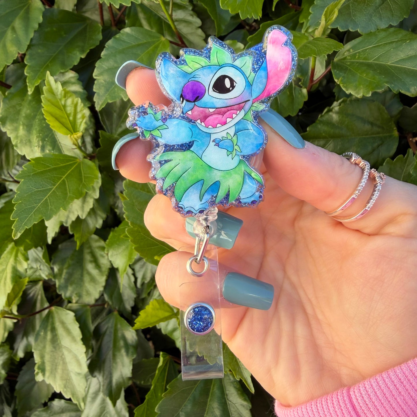 Alien Cutie Hula Skirt Badge Reel