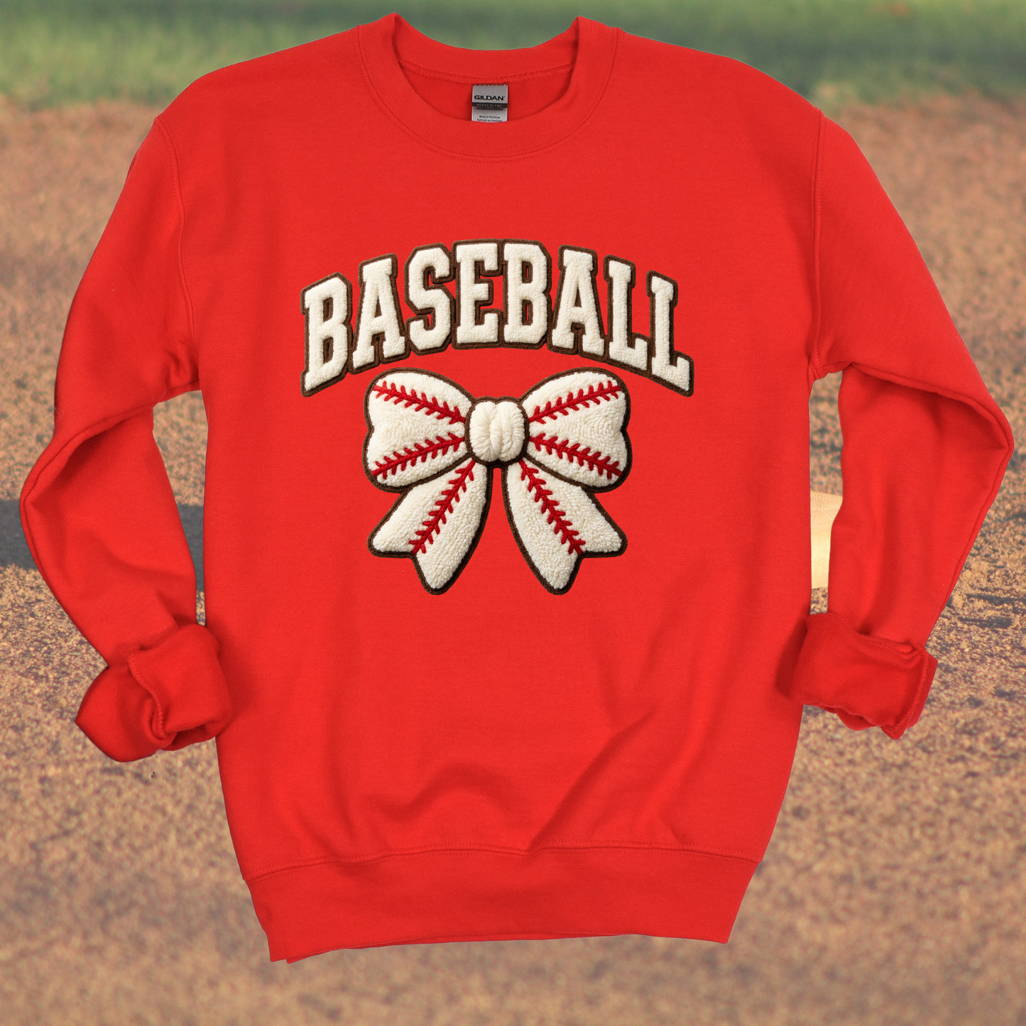 Baseball & Bow Yarn Effect