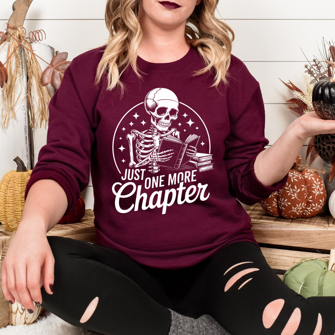 Skeleton One More Chapter Sweater