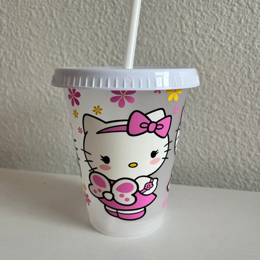 Kids Ballerina Kitty Plastic Cup