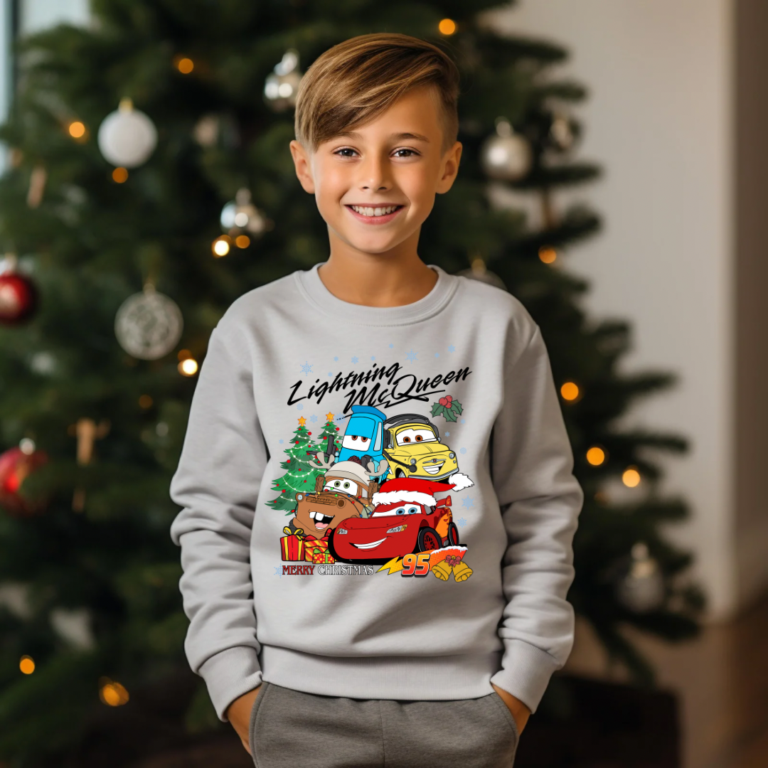 Kids McQueen Xmas Shirt or Sweater