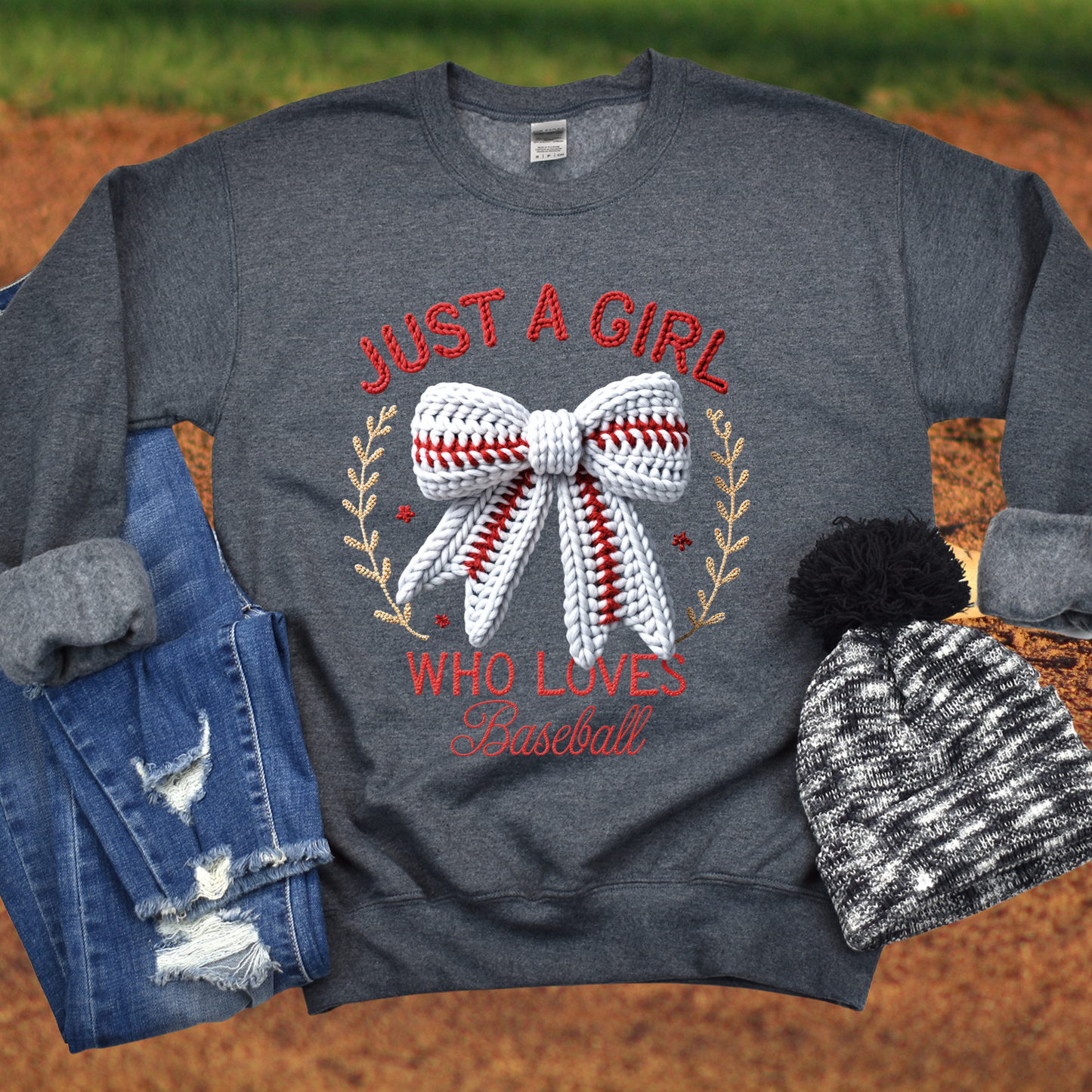 Just a Girl & Baseball Yarn Effect