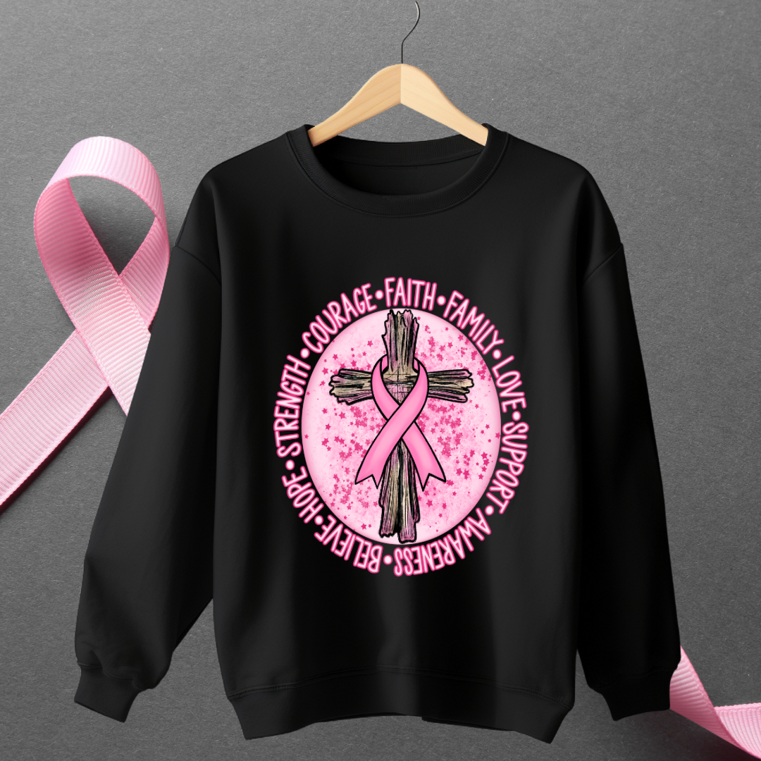 Faith Pink Ribbon Sweater