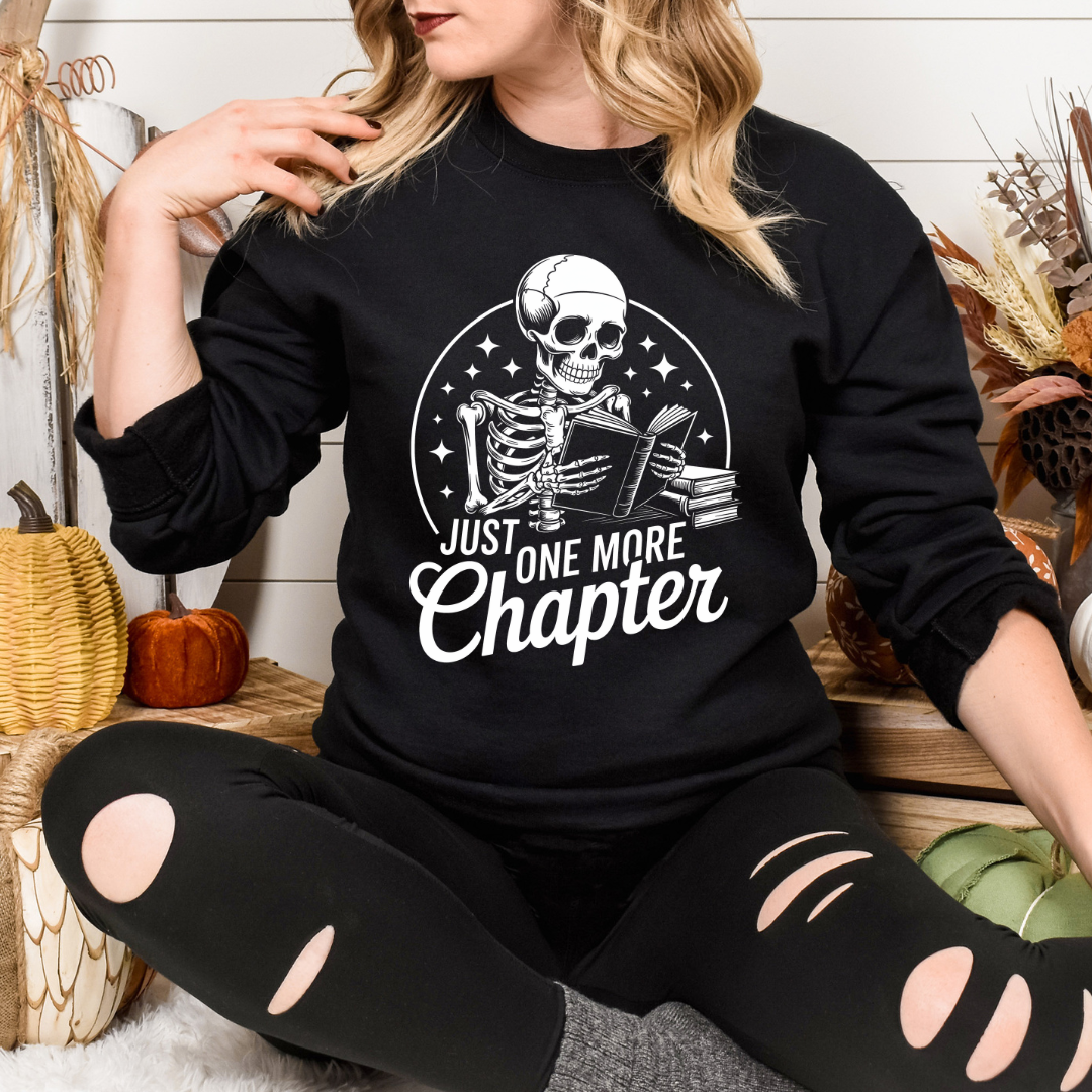 Skeleton One More Chapter Sweater