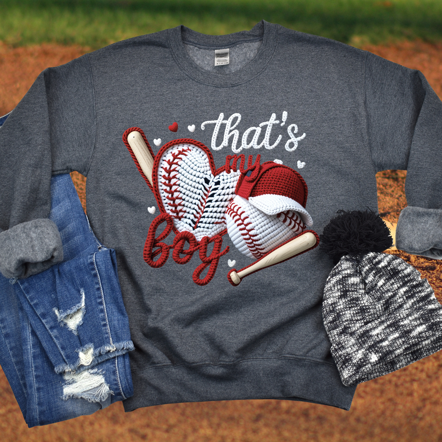 That's My Boy Baseball Yarn Effect