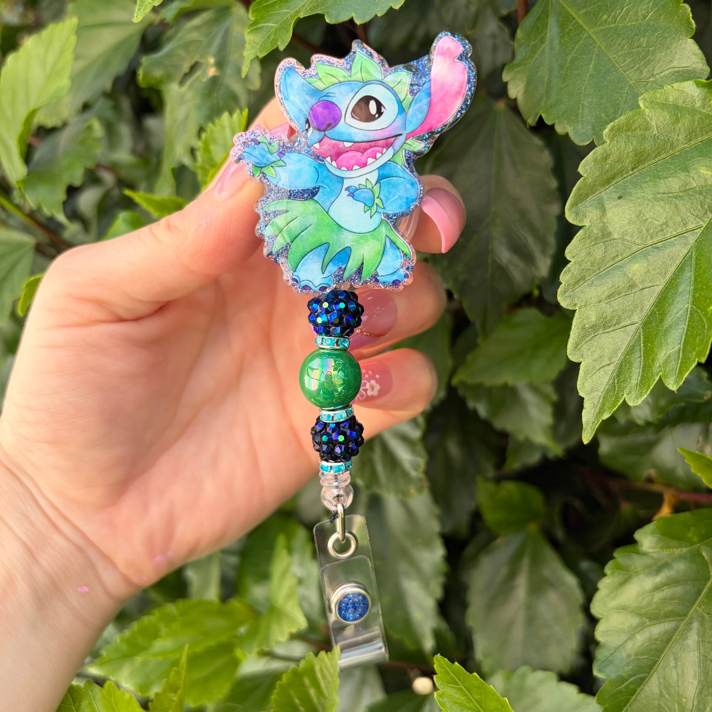 Alien Cutie Hula Skirt Badge Reel