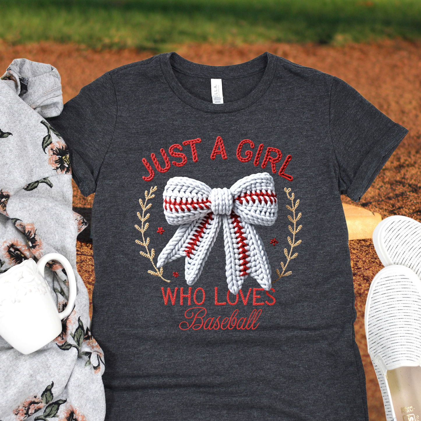 Just a Girl & Baseball Yarn Effect