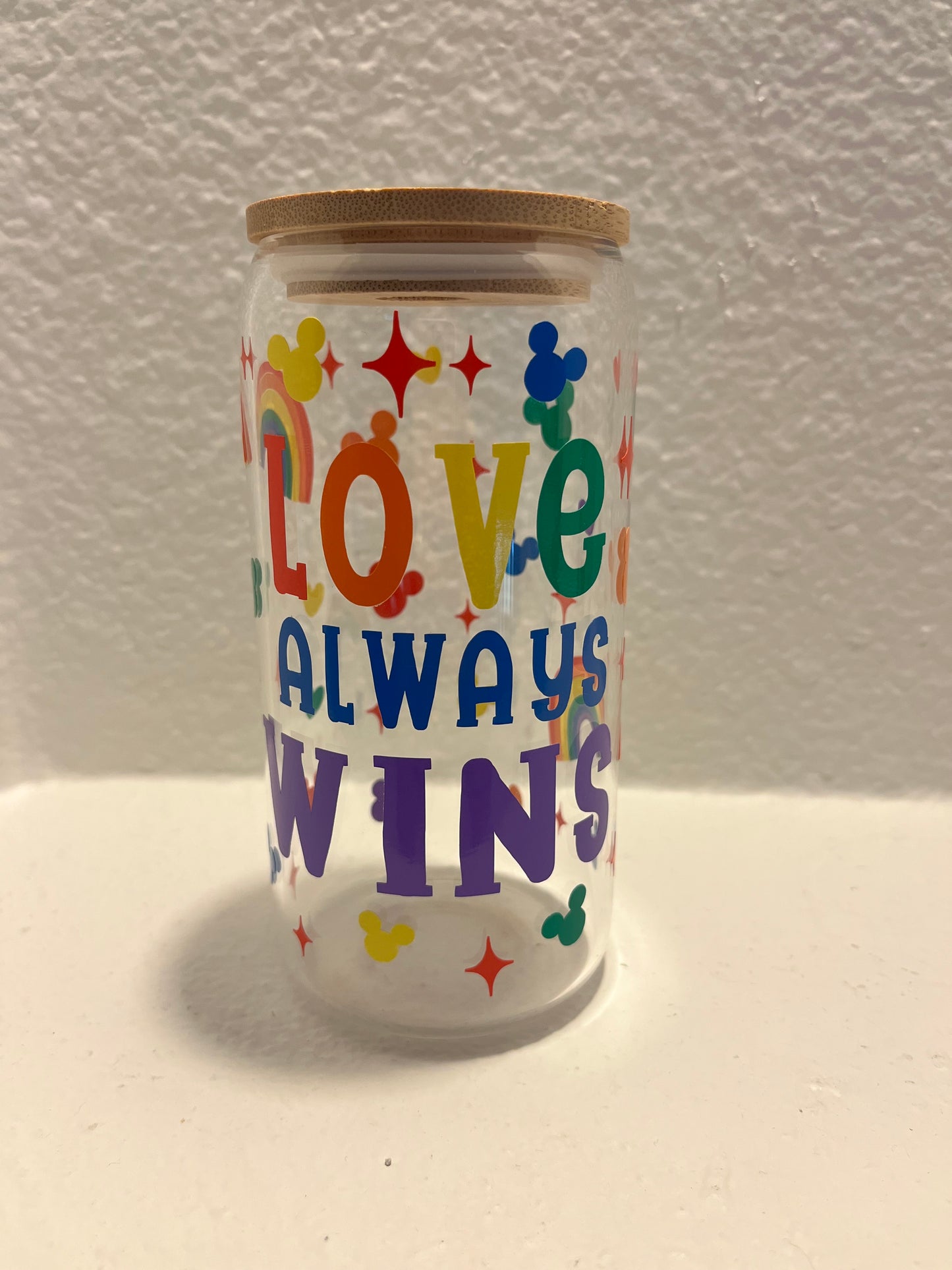 Love Always Wins Mouse Glass Cup