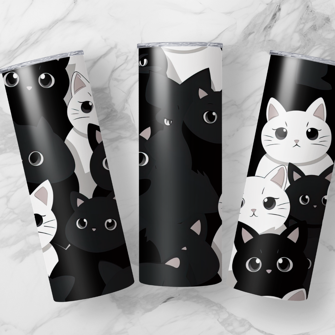 Black & White Cat Tumbler