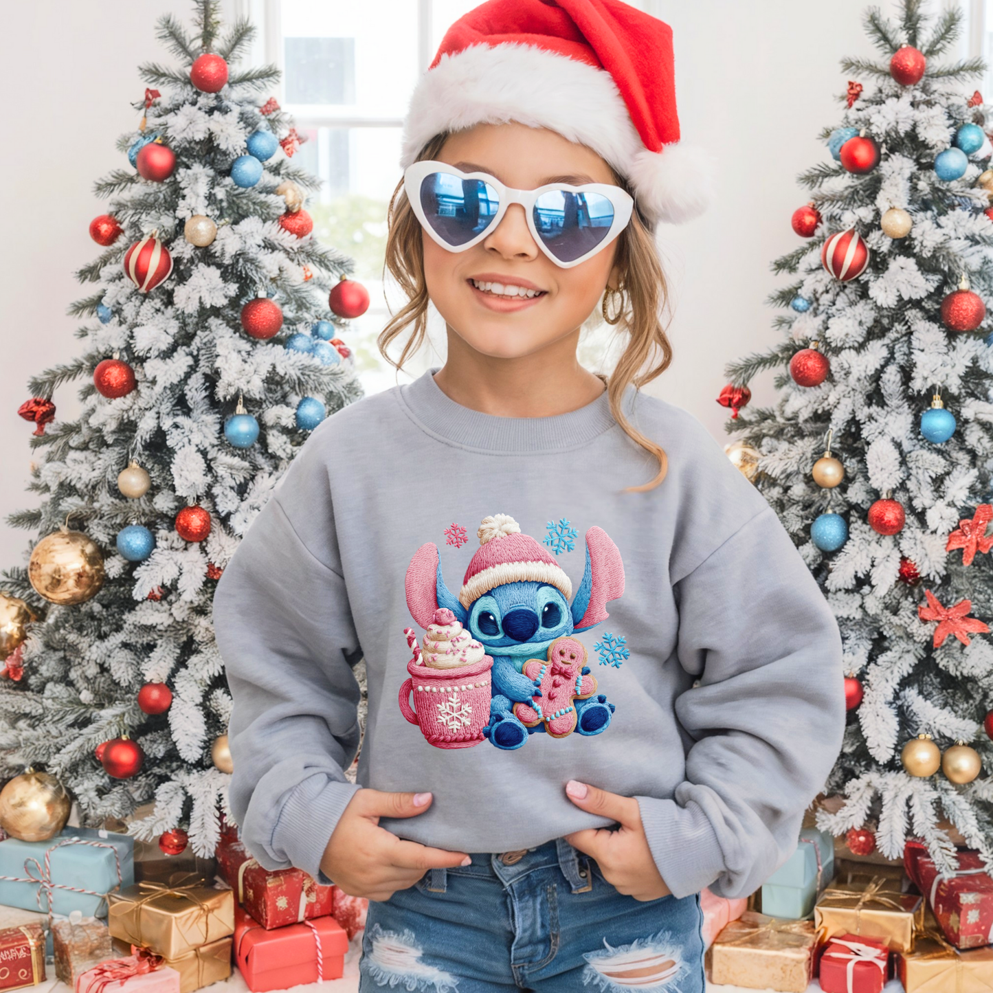 Kids Alien Pinkmas Yarn Effect