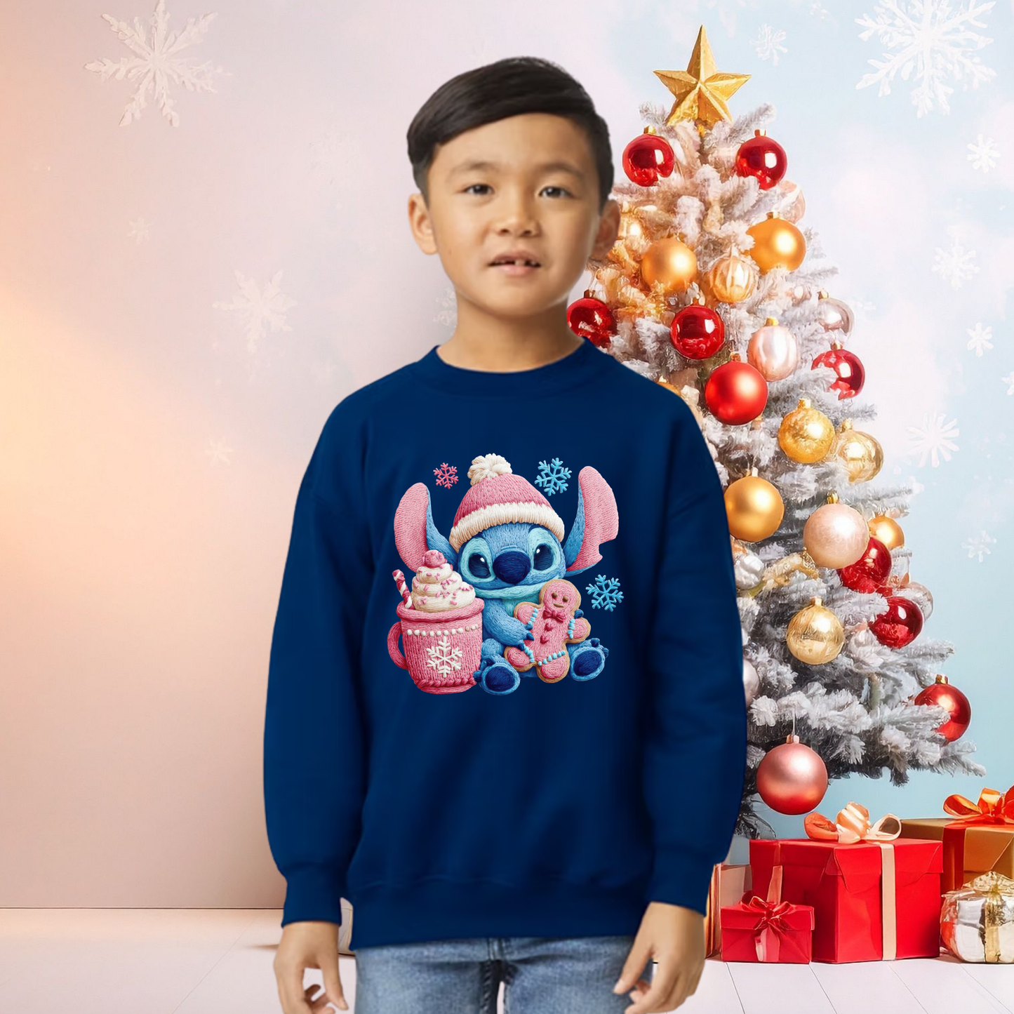 Kids Alien Pinkmas Yarn Effect