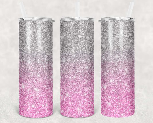 Silver Pink 20oz Tumbler