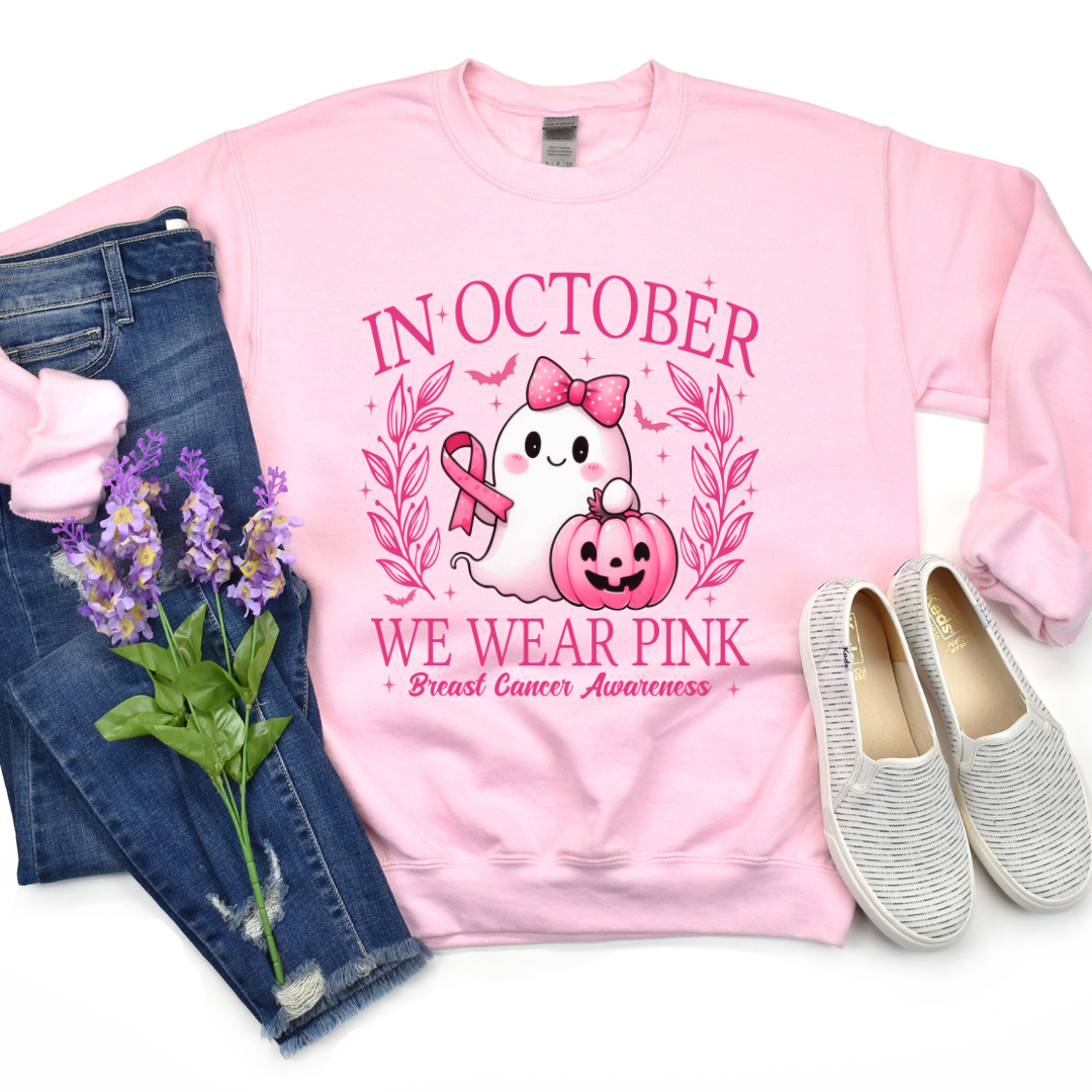October Pink Cute Ghost