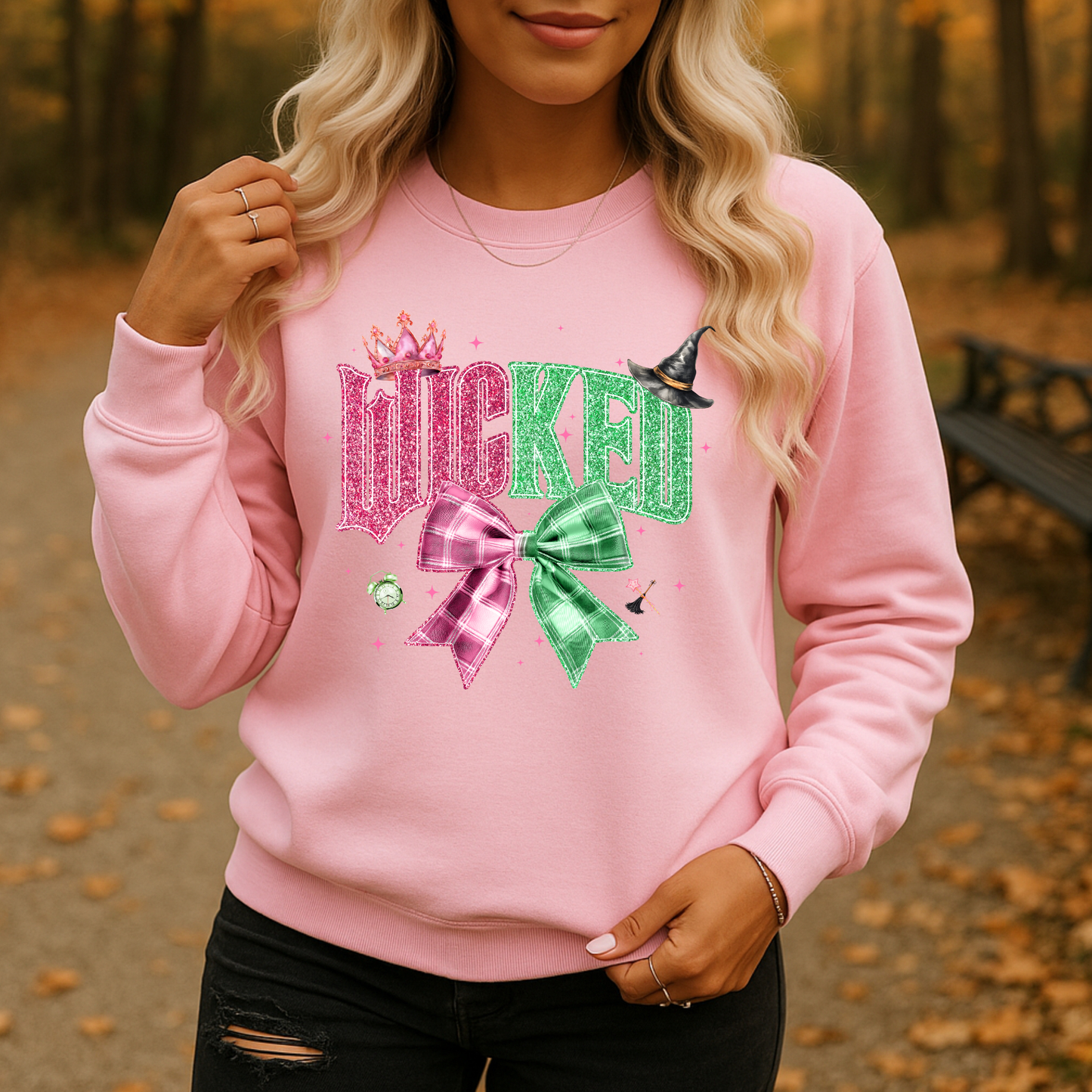 Pink and Green Glitter