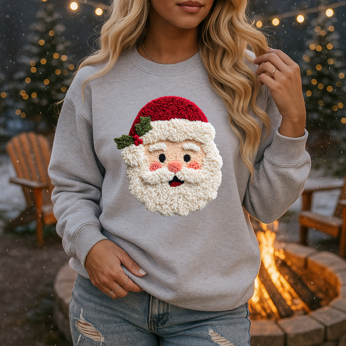 Santa Fuzzy Effect Sweater